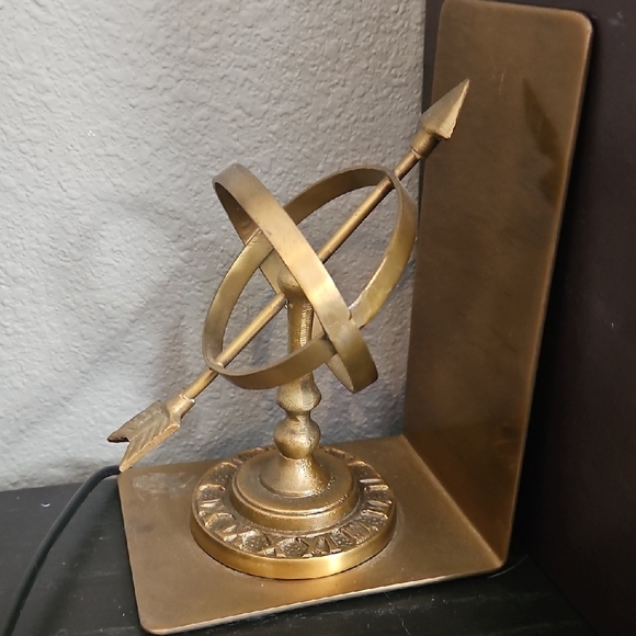 Other - Vintage Solid Brass Armillary Sphere Bookends
